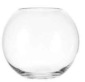 Oberstdorfer Glashütte Übergroße Kugelvase 30 cm groß klare Glaskugelvase Kristallglas Vase, mundgeblasen Höhe ca. 25 cm Durchmesser ca. 30 cm, Öffnung Oben ca. 18 cm
