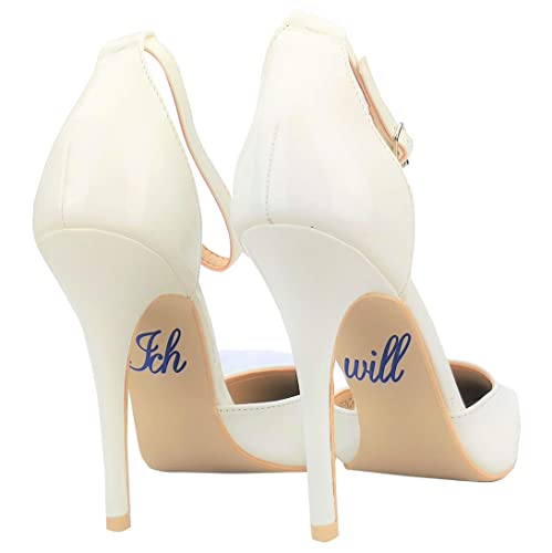 Schuhsticker'Ich will' - 13 Farben wählbar - Hochzeit Schuhaufkleber Farbe wählbar - Aufkleber für Schuhe