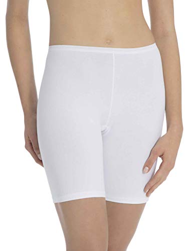 CALIDA Damen Panty Comfort, weiß aus Baumwolle und Elastan, hoch geschnitten mit elastischem Bund, Größe: 44/46