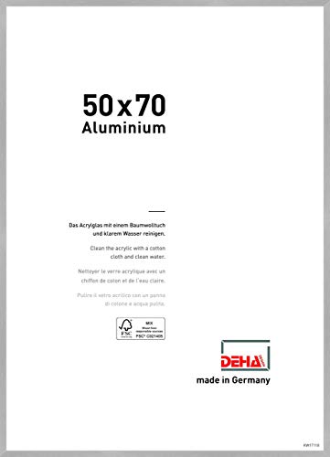 DEHA Aluminium Bilderrahmen Tribeca, 50x70 cm, Struktur Silber Matt