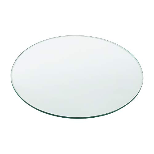 [neu.haus] Glasplatte Ø40cm Rund Glasscheibe Tischplatte ESG Glas Kaminplatte Kaminglas DIY Tisch