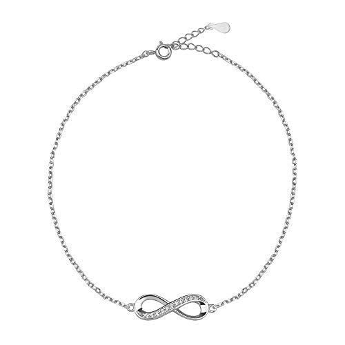Sofia Milani - Damen Armband 925 Silber - mit Zirkonia Steinen - Unendlich Infinity Anhänger - 30084