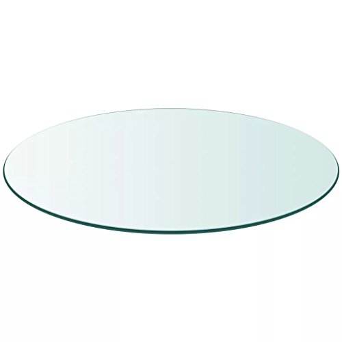 vidaXL Tischplatte Gehärtetes Glas Ø 600mm Tisch Glasplatte Platte Glastisch