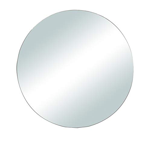 Rayher 46453000 Spiegelplatte rund zum Selbstgestalten und Dekorieren, Spiegelteller für Tischdeko, 20 cm, Silber