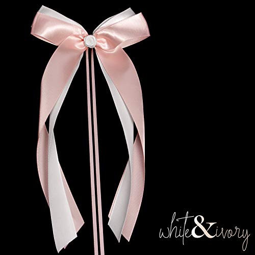10 Antennenschleifen Autoschleife Autoschmuck Hochzeit SCH0138 weiß pink rosa 