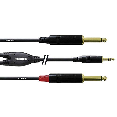 CORDIAL Kabel Y Adapter minijack stereo/2 jack mono 3 m Kabel Adapter Essentials Mini-Jack / Jack