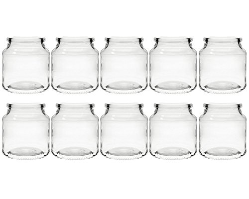 hocz Teelichtgläser Windlicht Set | 10 teilig | Typ 175 ml | Rund Hochwertiges Glas | Glasdose Glasgefäß Tischdeko Teelichtgläser (10 Stück)