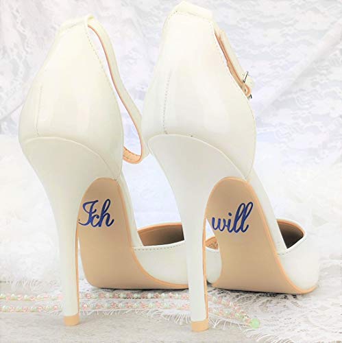 Schuhsticker'Ich will' - 13 Farben wählbar - Hochzeit Schuhaufkleber Farbe wählbar - Aufkleber für Schuhe