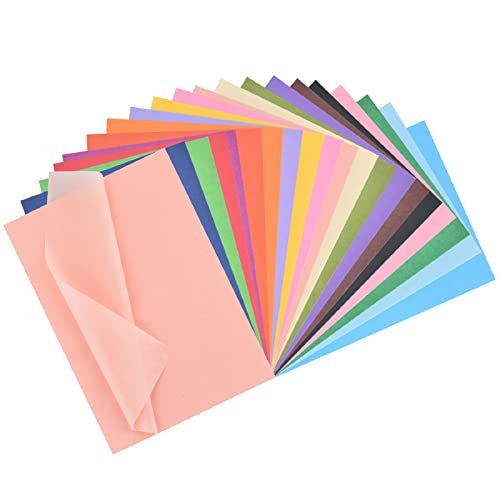WEKEEP Seidenpapier 300 Blatt A4 bunt 20 Farben, 16 g/m Transparentpapier bunt, buntes Papier A4, Papierblumen, Tischdekoration, die in Geschenktüten gefüllt wird.