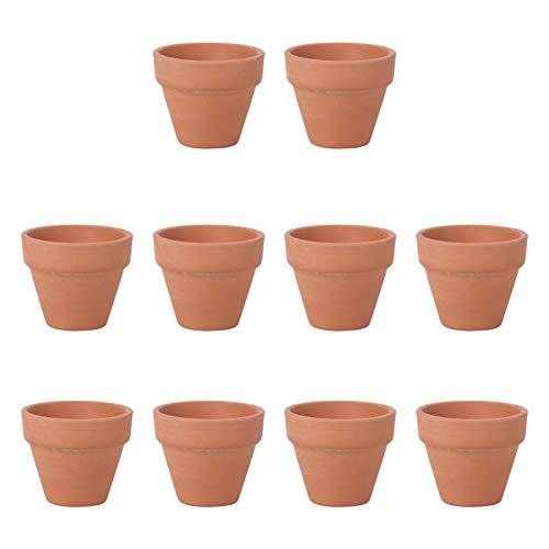 OUNONA Mini Terrakotta Topf Ton Keramik Pflanzer Kaktus Blument?pfe Sukkulenten Kindergarten T?pfe (4.5x4cm)