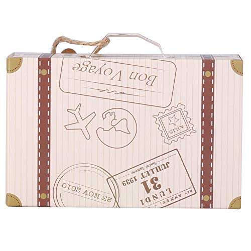 VIFERR Mini Koffer Pralinenschachtel, neuartige Mini Koffer Elegante tragbare karton süßigkeiten geschenkbox für Hochzeit Geburtstag 50 Teile/Satz