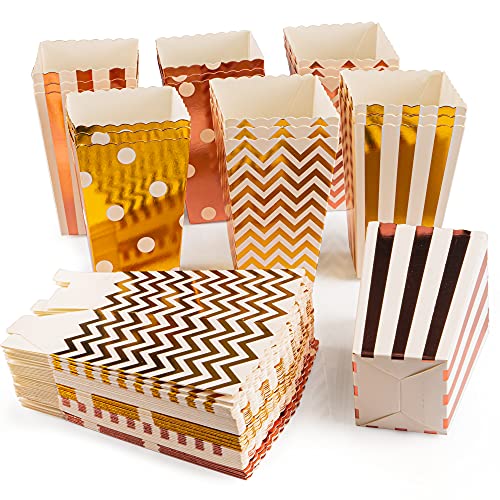 VIBIRIT 54 Stück Popcorn Boxes Candy Container, Popcorn Tüten Klein Candy Bar Zubehör Tüten Pappe für Snacks Partytüten Behälter für Party Geburtstag Hochzeit Geschenk