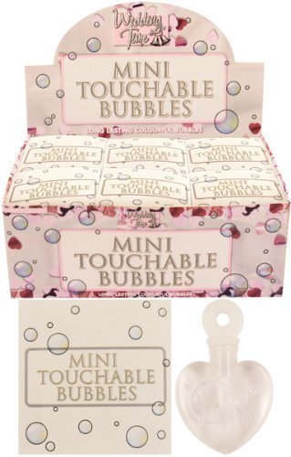 Touchable Bubbles Mini-Seifenblasen zum Anfassen, in Herzform, ideal für Partys, Hochzeiten, als Tischdekoration, etc., 48. Stk.