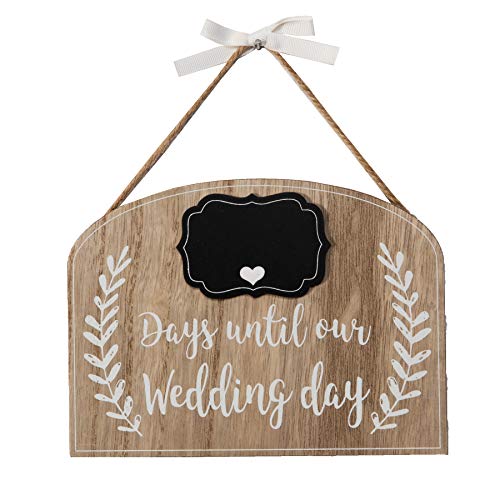 LOVE STORY Countdown-Schild mit Kreide für Hochzeiten, mit englischer Aufschrift 'Days Until Our Wedding', in Geschenkbox