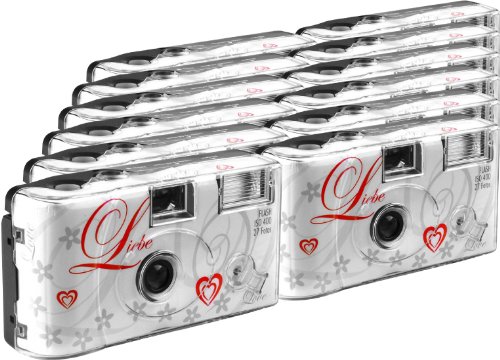 10 x Einwegkamera 'Schmetterling' Hochzeitskamera Kamera Hochzeit mit Blitz 