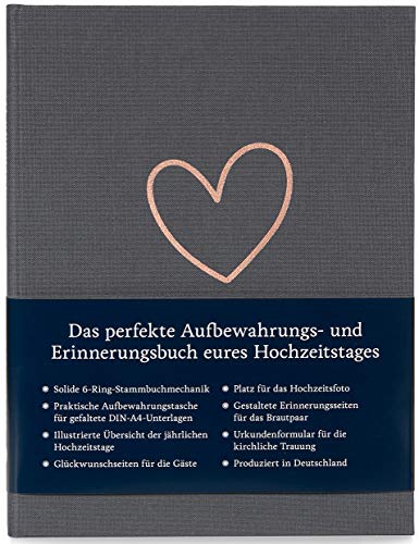 Modernes Stammbuch der Familie A5, Familienstammbuch Marie (Quarzgrau)