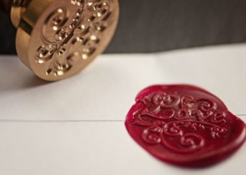 Love / Liebe Siegel für die Hochzeitseinladung oder einen Brief