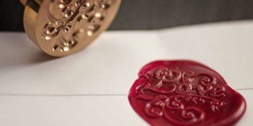 Love / Liebe Siegel für die Hochzeitseinladung oder einen Brief