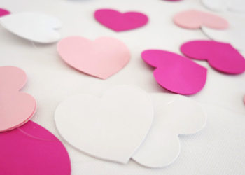 Girlande mit Herzen ganz einfach selber gemacht