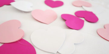 Girlande mit Herzen ganz einfach selber gemacht