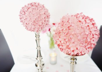 DIY: Einen PomPom aus ausgestanzten Blüten selber machen