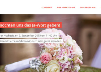 Eine Hochzeitswebseite selber erstellen