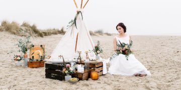 Eine Boho-Hochzeit am Strand der Nordsee