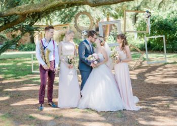 Girly Pink Gartenhochzeit in rosé und weiß