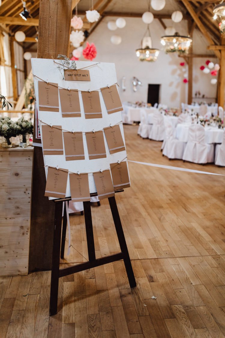 Sitzplan zur Hochzeit Ideen & Beispiele