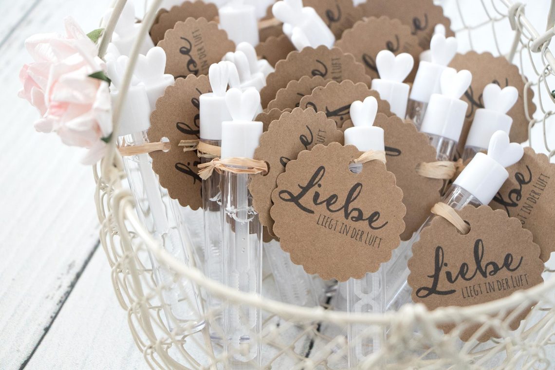 Anhänger für Wedding Bubbles / Seifenblasen zur Hochzeit als Freebie