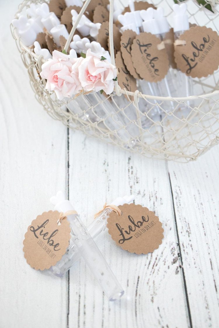 Anhänger für Wedding Bubbles / Seifenblasen zur Hochzeit