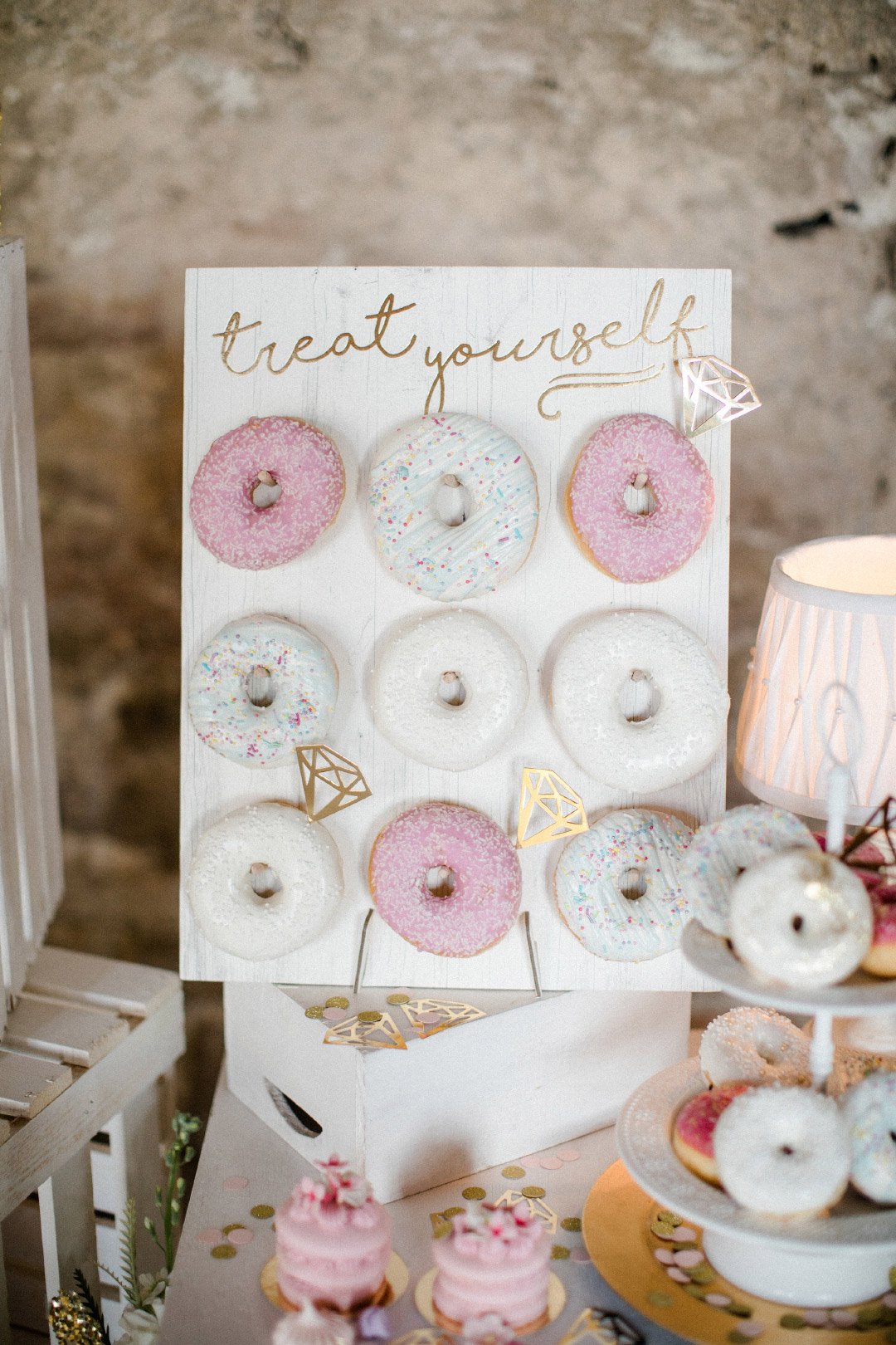 Donut-Wall zur Hochzeit