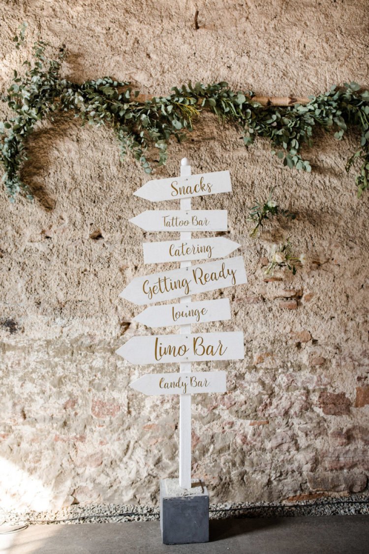 Wegweiser für die Hochzeit Unsere Schilder Übersicht