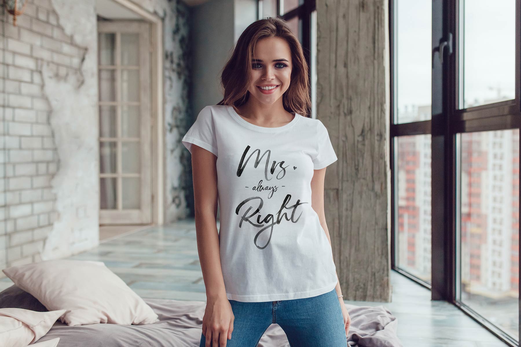 Mrs. always Right T-Shirt für euer Getting Ready oder JGA