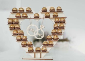 Rocher Herz für die Candybar bei der Hochzeit