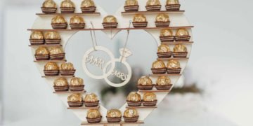 Rocher Herz für die Candybar bei der Hochzeit