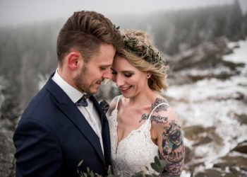 After Wedding Fotoshooting auf der Wolfswarte im Harz
