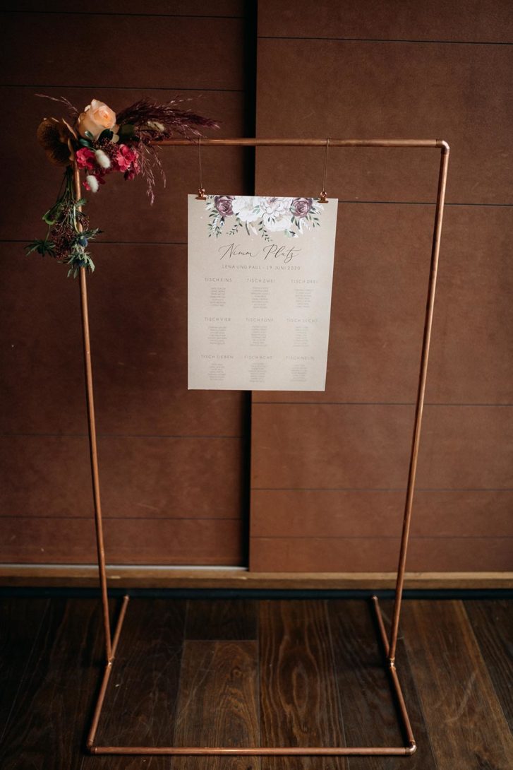 Sitzplan für die Hochzeit drucken lassen