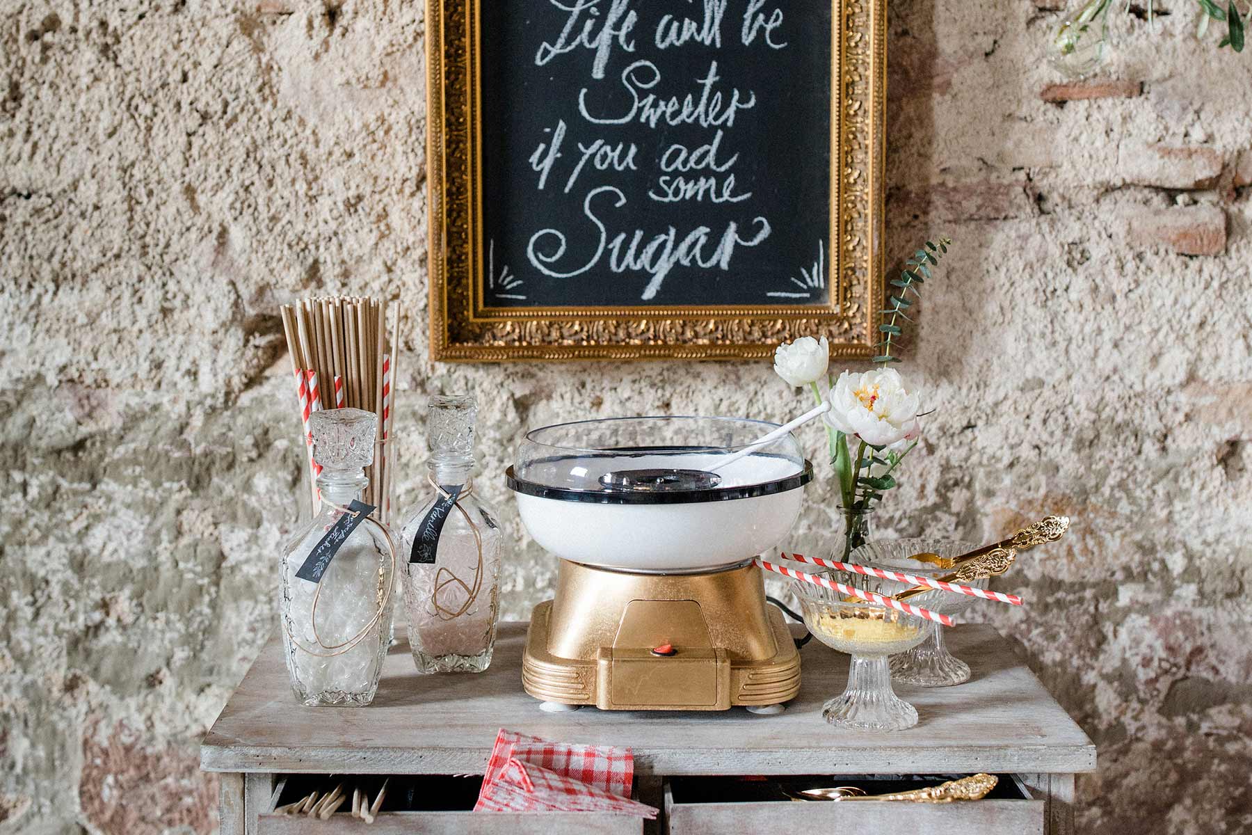 Zuckerwatte Bar Bei Der Hochzeit