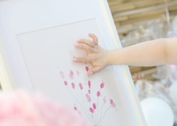 Fingerabdruck-Bild für die Hochzeit: Ideen und Beispiele