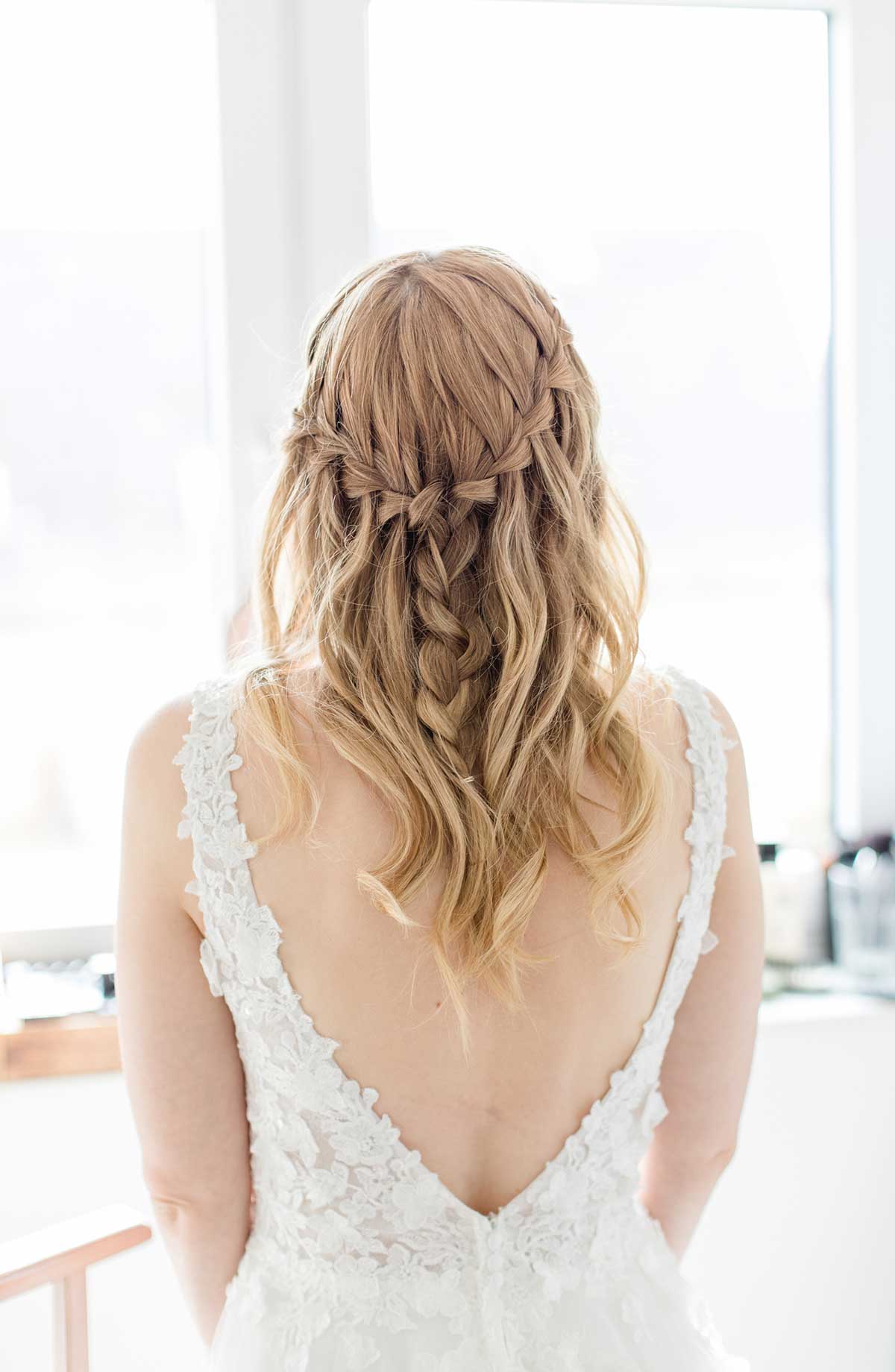 Brautfrisur für lange Haare