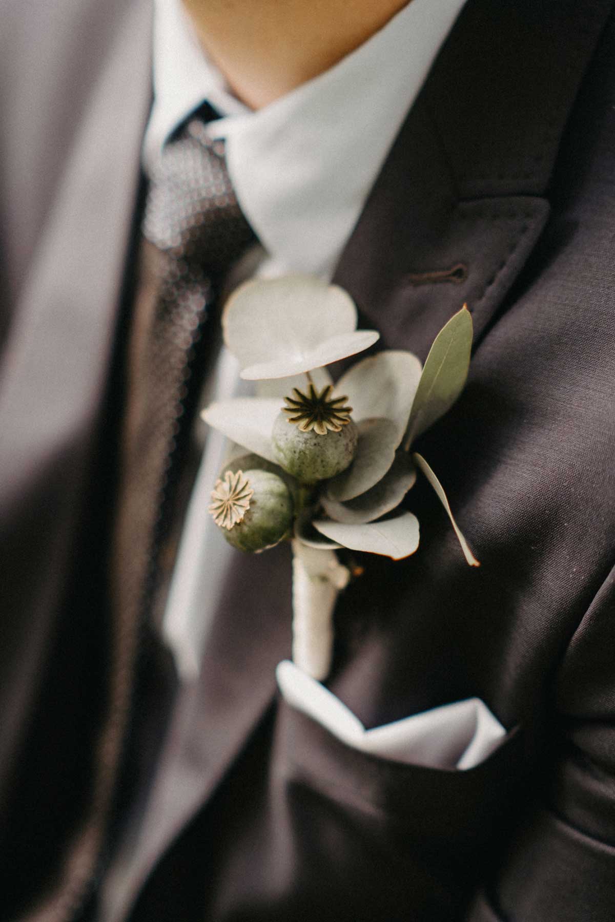 Ansteckblume für den Bräutigam