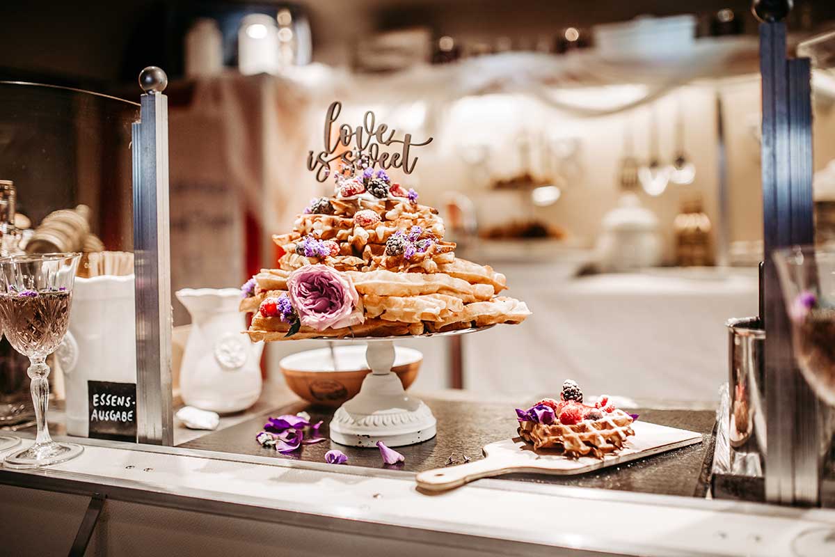 Waffeln als Alternative zur Hochzeitstorte