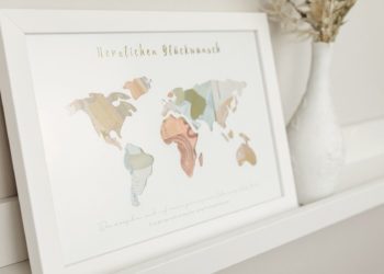 Bilderrahmen mit Geld als Geschenk zur Hochzeit