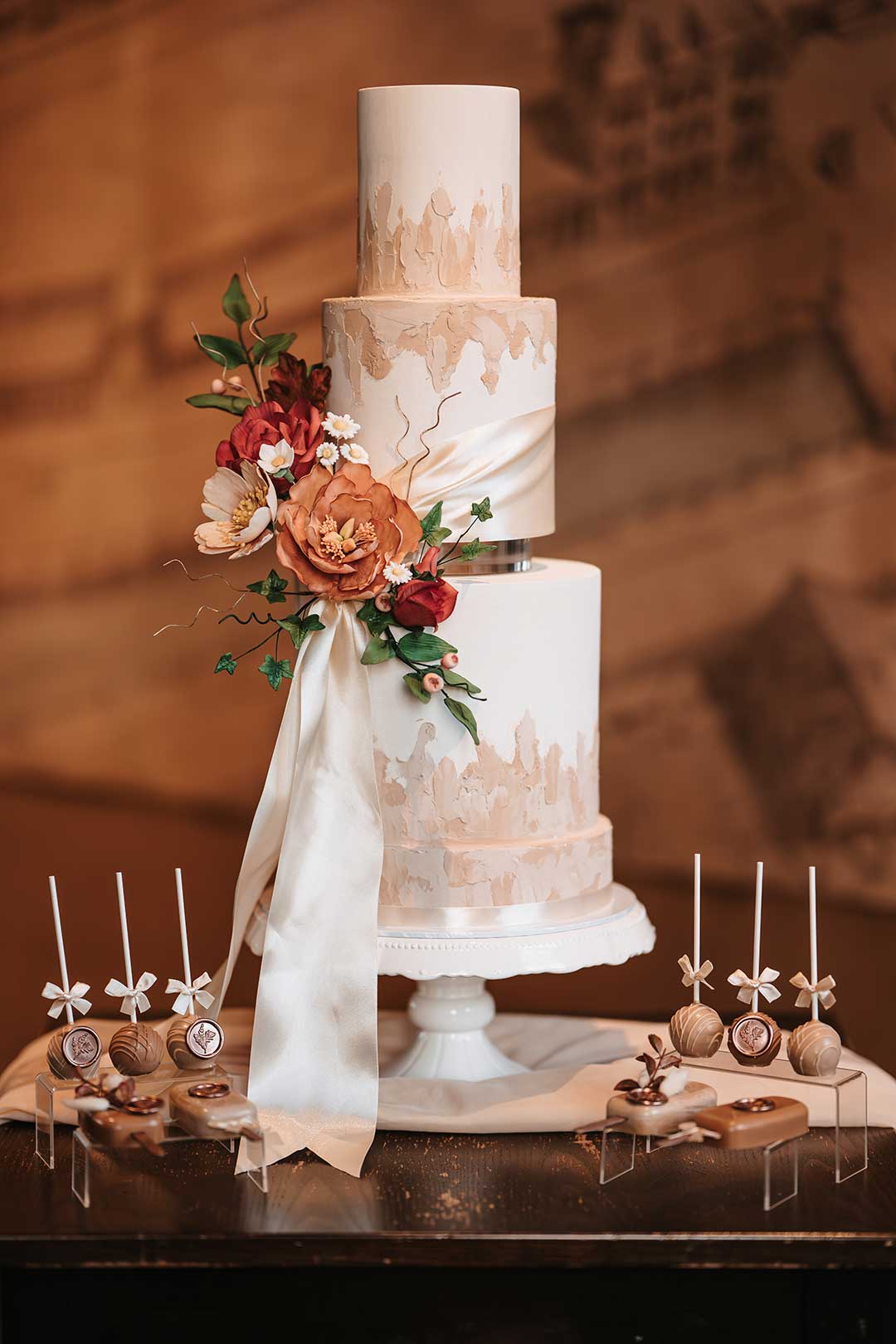 Hochzeitstorte passend zur Kupfer Hochzeit