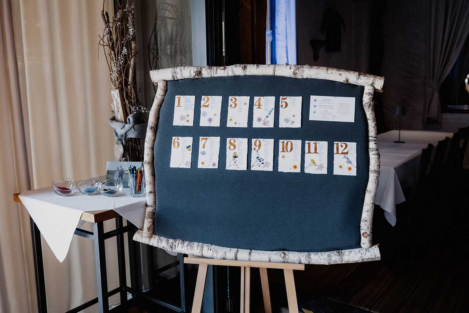 Rustikaler Sitzplan